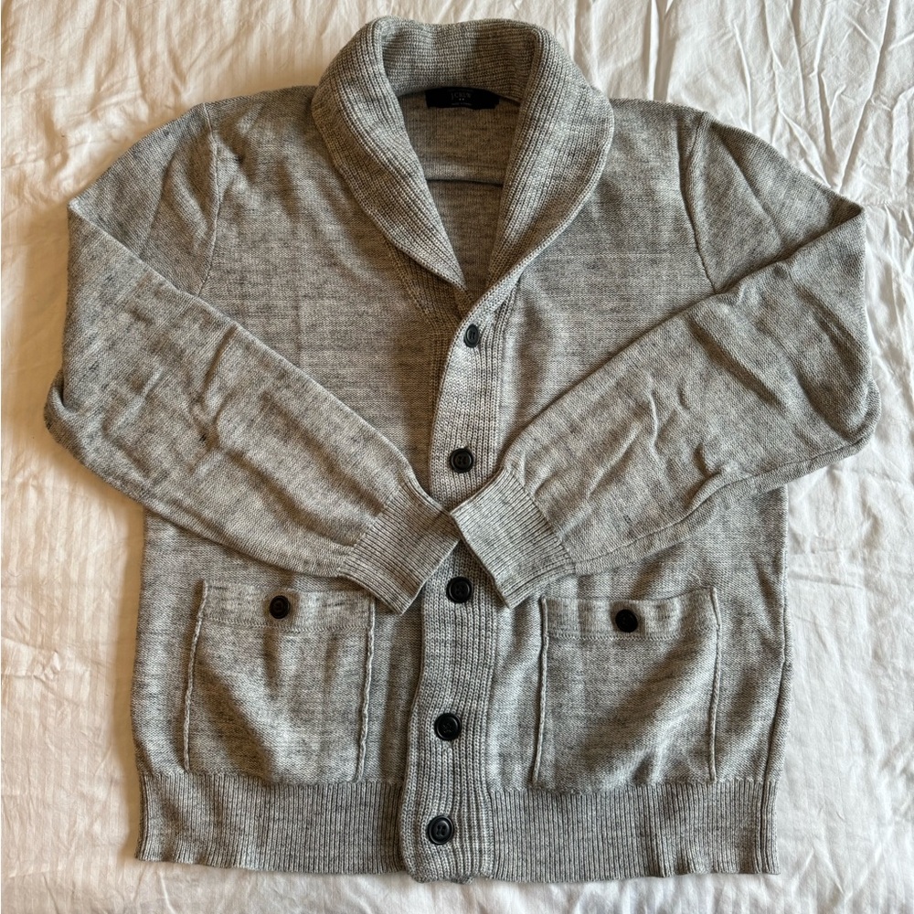 J. Crew Men’s Shawl Cardigan Sweater | Heather grey | Medium